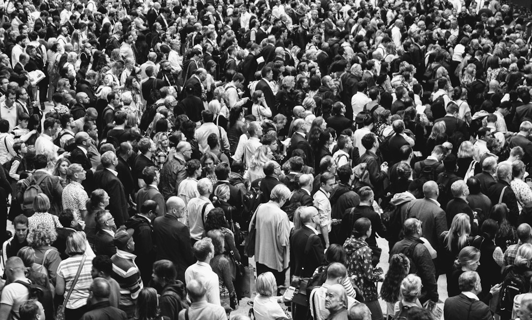 crowd of people data visualization
